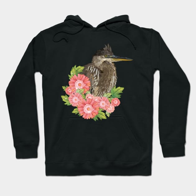 Blue heron Hoodie by obscurite